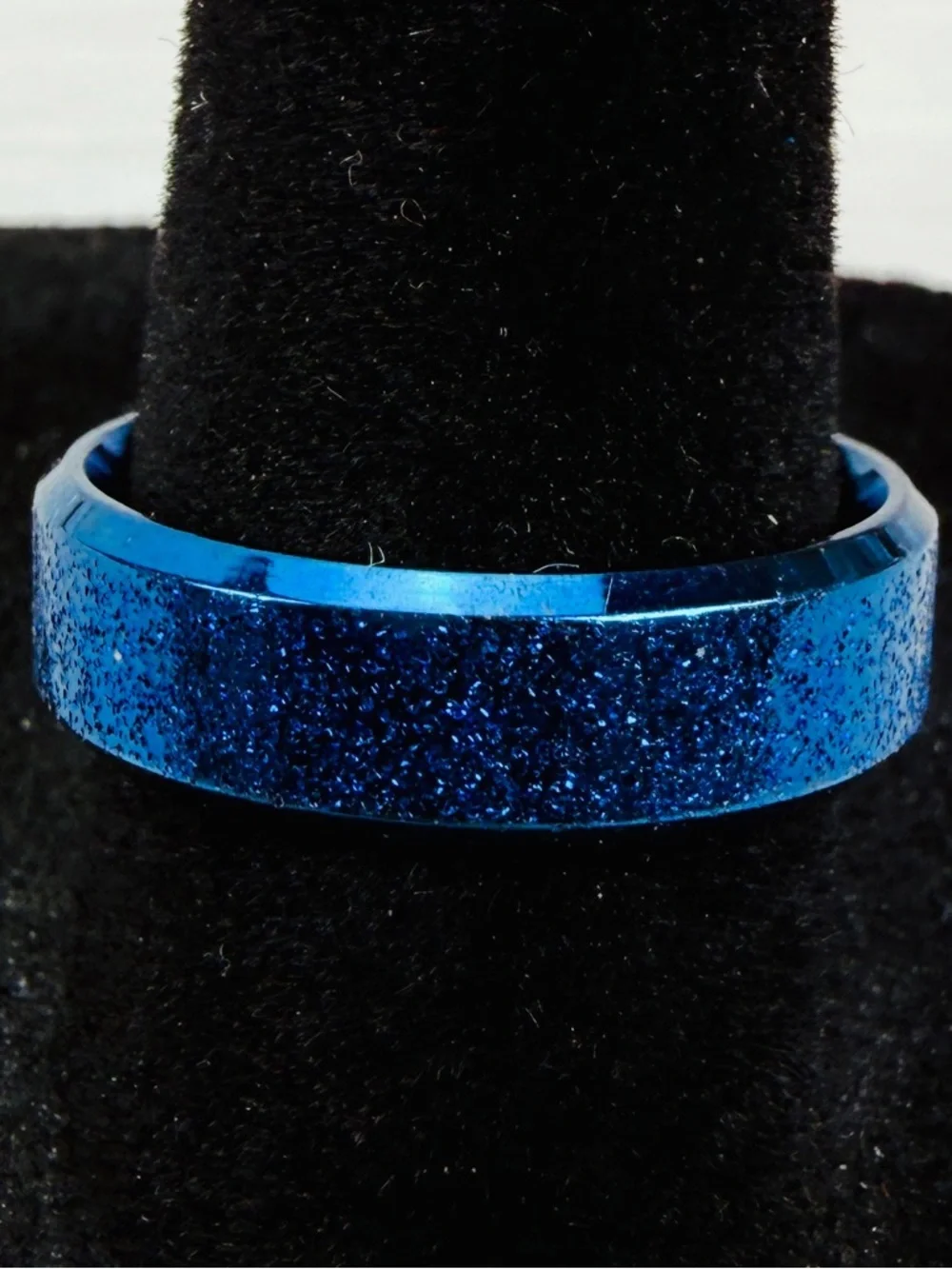 Sparkling Blue Band unisex sz 8 ring